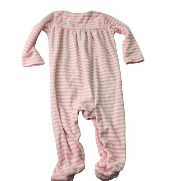 Ralph Lauren Velour Footed One Piece Pajama Snap Bottom Good Button 6M - Picture 2 of 9